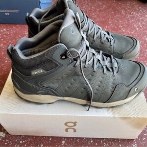 Oboz Sypes Mid Men's Gray Hiking Boots Waterproof - 13 Wide